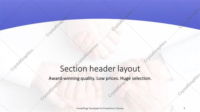 Section Header presentation slide layout