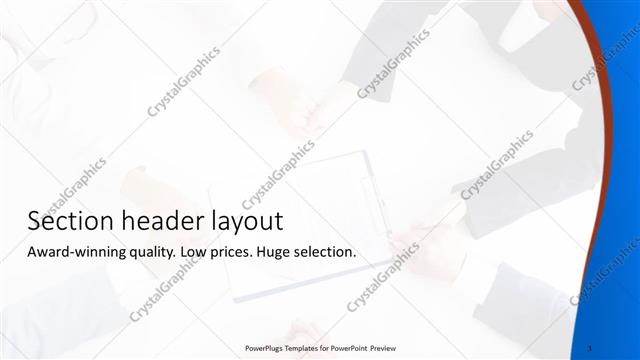 Section Header presentation slide layout