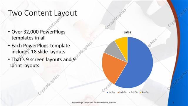 Two Content presentation slide layout