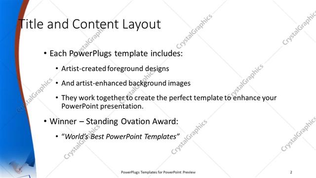 Title and Content presentation slide layout