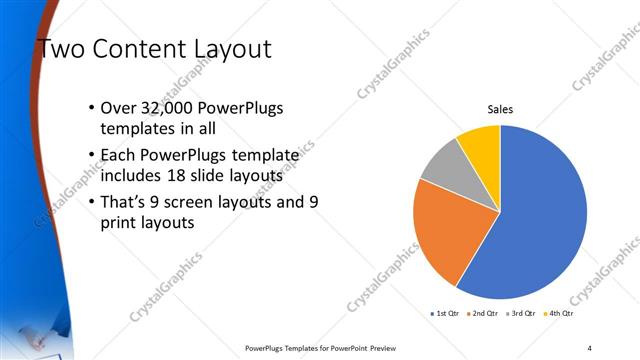 Two Content presentation slide layout