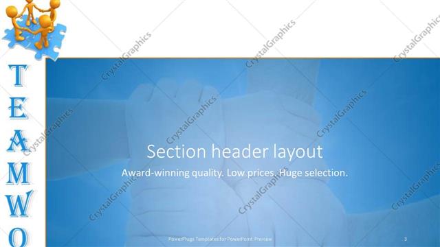 Section Header presentation slide layout