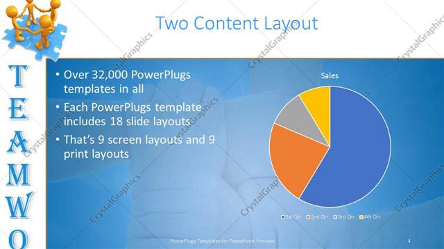 Two Content presentation slide layout