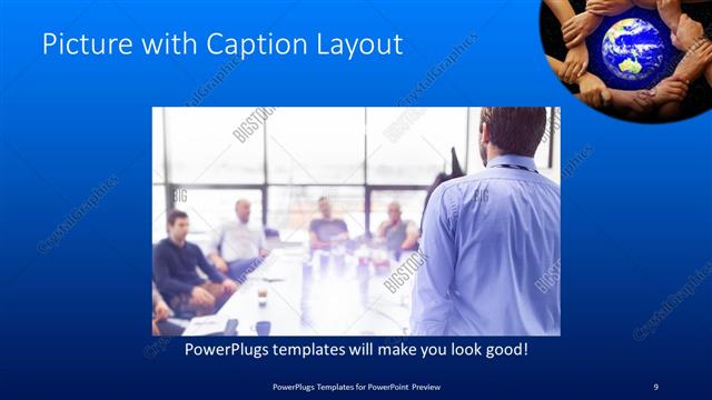 Picture with Caption presentation slide layout