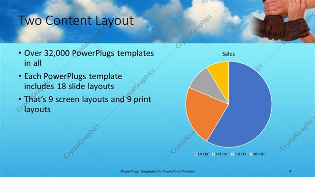 Two Content presentation slide layout