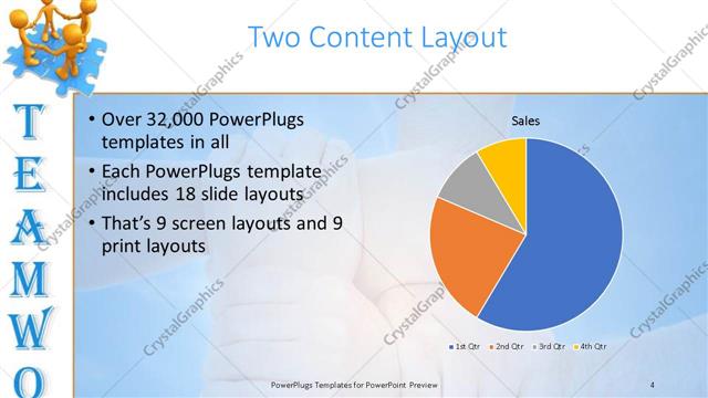 Two Content presentation slide layout