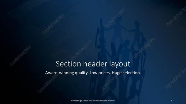 Section Header presentation slide layout