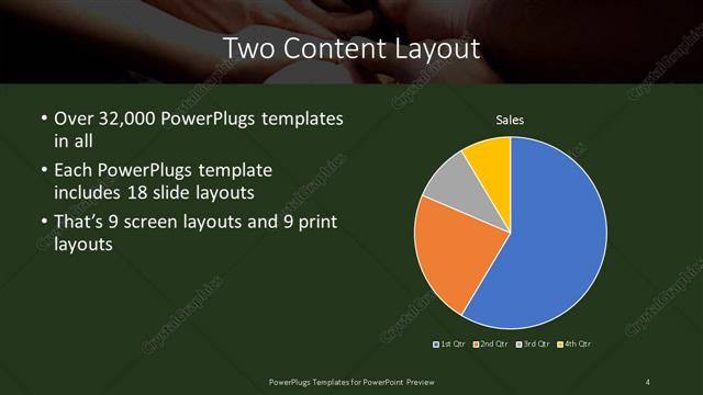 Two Content presentation slide layout