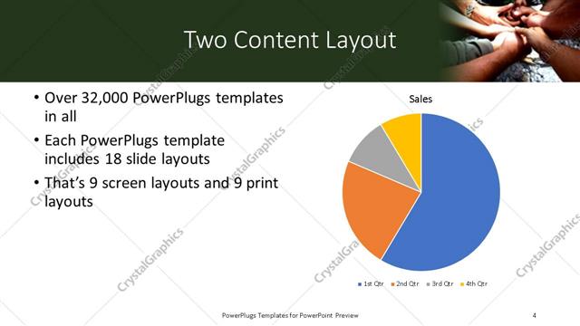 Two Content presentation slide layout