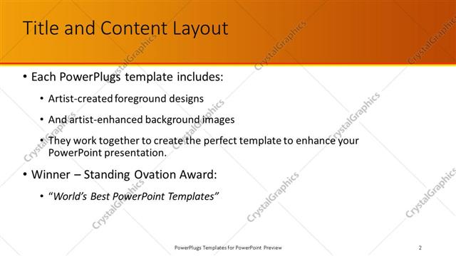 Title and Content presentation slide layout