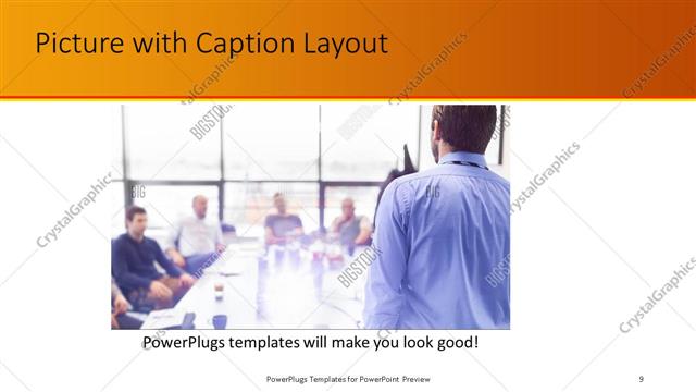 Picture with Caption presentation slide layout