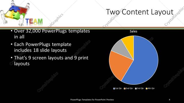Two Content presentation slide layout