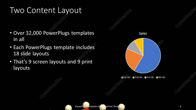 Two Content presentation slide layout
