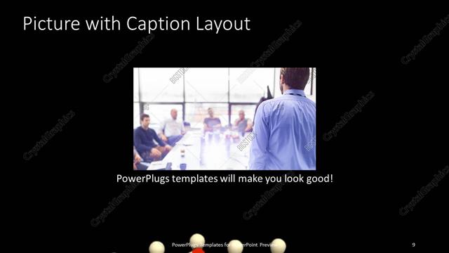 Picture with Caption presentation slide layout