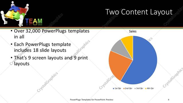 Two Content presentation slide layout