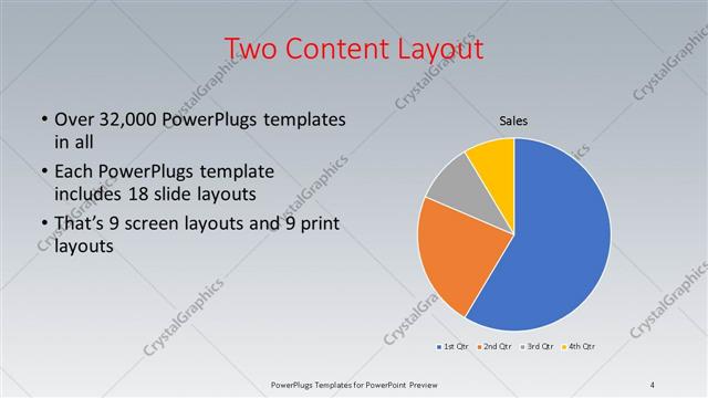 Two Content presentation slide layout