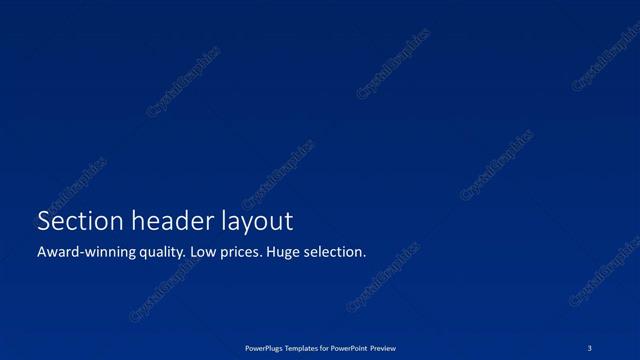 Section Header presentation slide layout