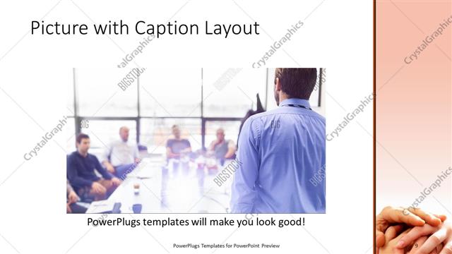 Picture with Caption presentation slide layout