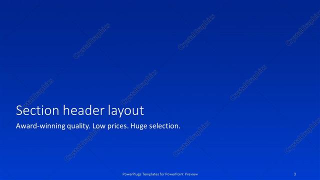 Section Header presentation slide layout