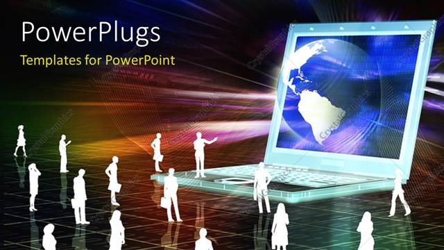  Presentation with laptop - A number of people and a laptop