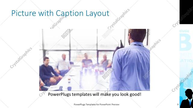 Picture with Caption presentation slide layout