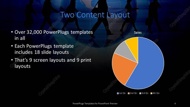 Two Content presentation slide layout