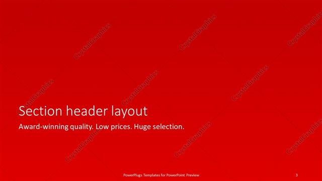 Section Header presentation slide layout