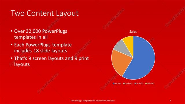 Two Content presentation slide layout