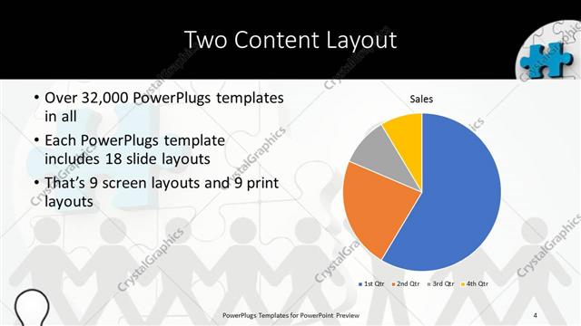 Two Content presentation slide layout