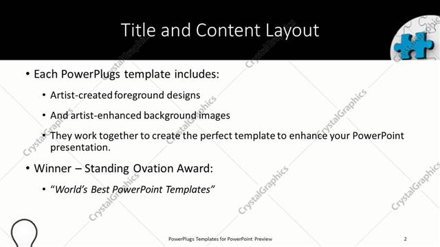 Title and Content presentation slide layout