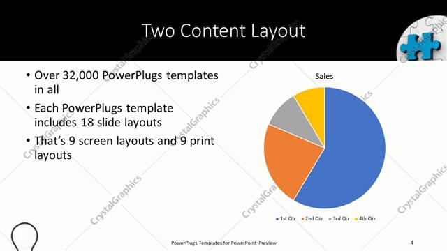 Two Content presentation slide layout