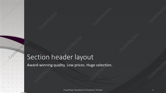 Section Header presentation slide layout