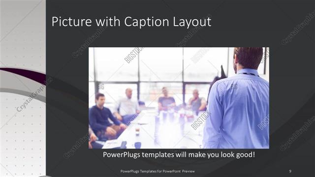 Picture with Caption presentation slide layout