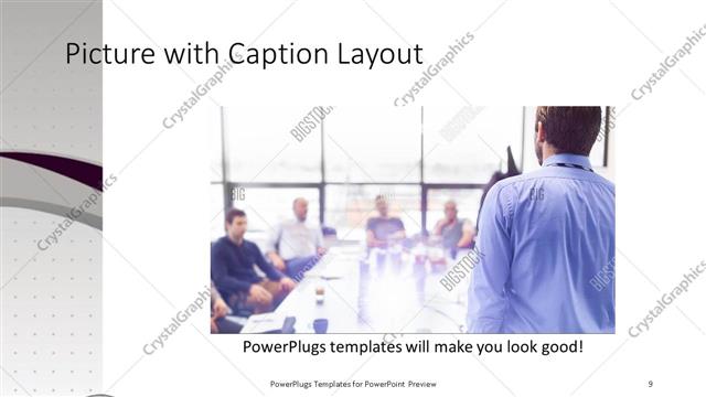 Picture with Caption presentation slide layout