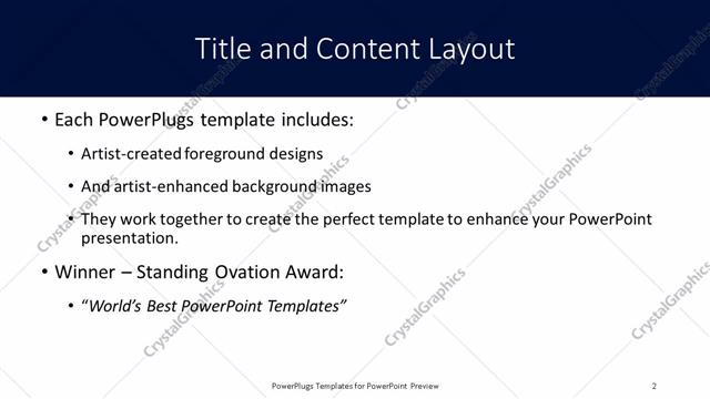 Title and Content presentation slide layout