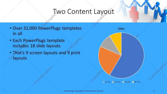Two Content presentation slide layout