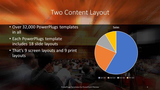Two Content presentation slide layout
