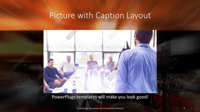 Picture with Caption presentation slide layout