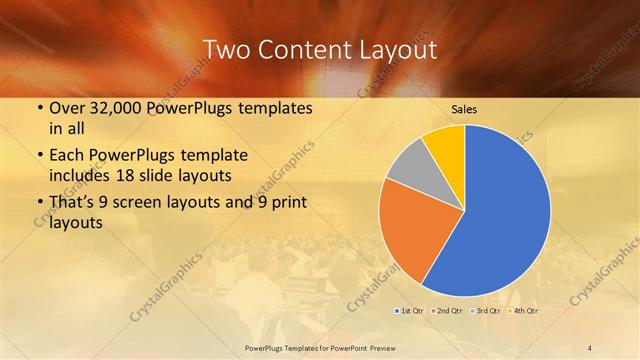 Two Content presentation slide layout