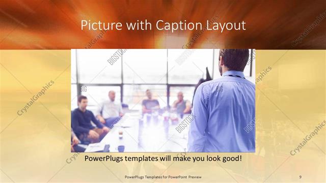 Picture with Caption presentation slide layout
