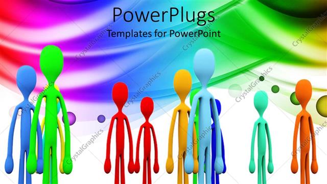  Presentation with diversity - A number of people with multicolored background