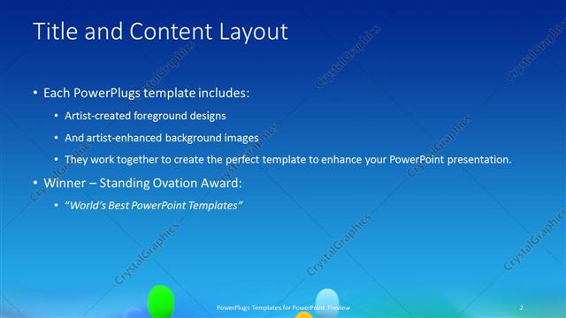 Title and Content presentation slide layout