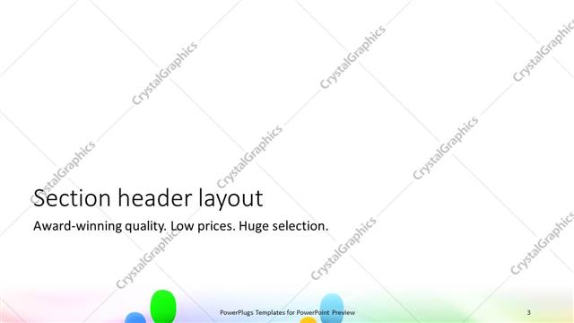 Section Header presentation slide layout