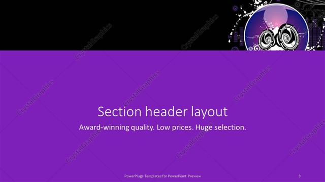 Section Header presentation slide layout