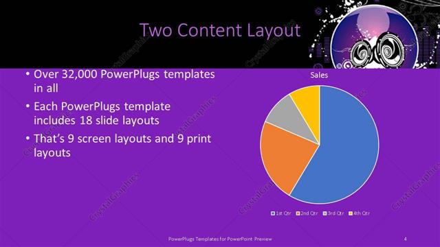Two Content presentation slide layout