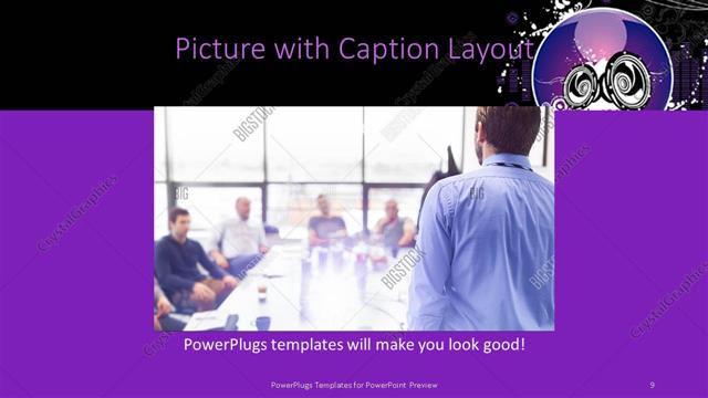 Picture with Caption presentation slide layout