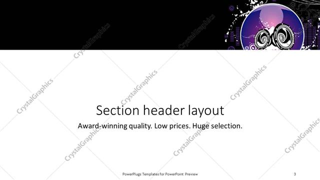 Section Header presentation slide layout