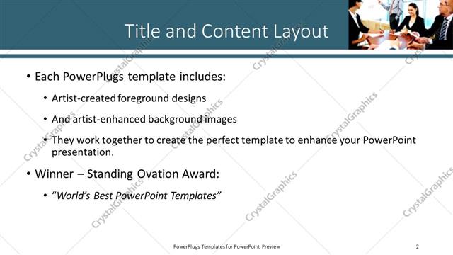 Title and Content presentation slide layout