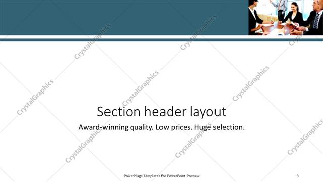Section Header presentation slide layout