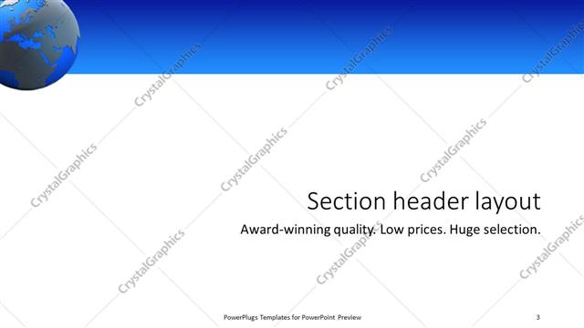 Section Header presentation slide layout